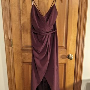 Tulip Hem Chiffon Midi Bridesmaids Dresses